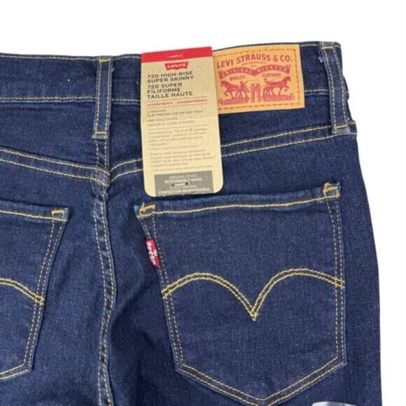 Levi's 720 High-Rise Super Skinny Jeans Size 26 - Picture 9 of 9